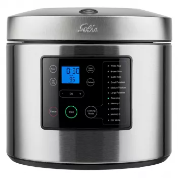 Solis ryžių ir bulvių virimo aparatas 8161, 1,8 l, 700 W, sidabrinis/juodas