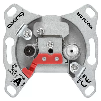AXING BSD 967-04X Multimedijos abonento išvadas 4dB 5-1800MHz DOCSIS 3.1/4