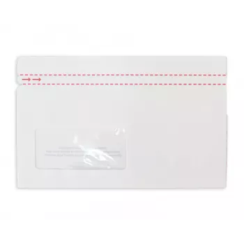 ELCO Quick Vitro dokumentų vokas C5/6, langelis priekyje kairėje, su lipnia juostele, 110 g/m², baltos spalvos, 250 vnt. (29213.00)