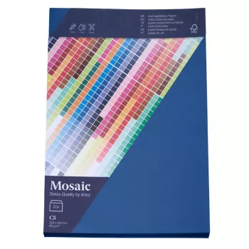 Artoz Papier Mosaic vokai DIN C5 be langelio, jūros mėlyna, šlapiu sandarinimu, 20 vnt.