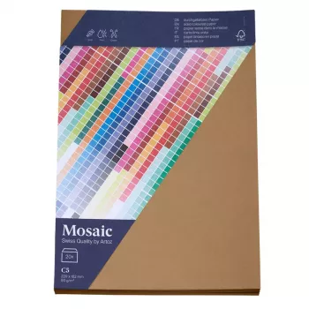 Artoz Papier Mosaic Vokai DIN C5 Be Lango Natūralūs Drėgnai Lipinami 20 vnt.