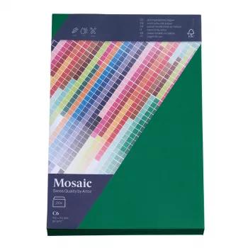 Artoz Papier Mosaic vokai DIN C6 be langelio, tamsiai žali, lipnūs, 20 vnt.