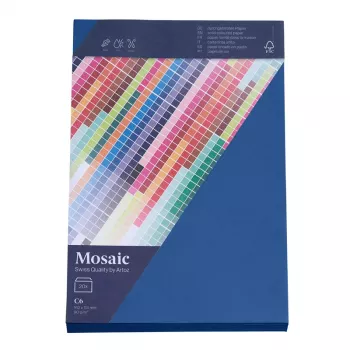 Artoz Papier Mosaic Vokai DIN C6 Be Langelio Jūros Mėlyna Lipdiniai 20 Vnt.