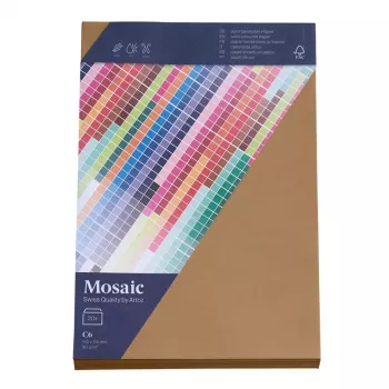 Artoz Papier Mosaic vokai DIN C6 be langelio, natūralūs, šlapiu lipduku, 20 vnt.