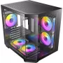 Antec CX M2 ARGB B Micro-ATX korpusas, juodas, grūdintas stiklas, 5x120mm ARGB ventiliatoriai