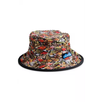 Kavu Fisherman's Chillba Sun Hat - Fish Line