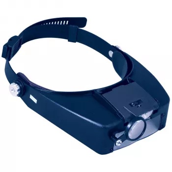 Discovery Crafts DHD 20 Galvos Didintuvas su 6 Keičiamais Lęšiais, LED Apšvietimu, Juoda/Pilka