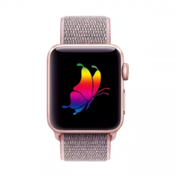 TECH-PROTECT Nylon Apple Watch 4 / 5 / 6 / 7 / 8 / SE (38 / 40 / 41 mm) Pink Sand Sport Loop Strap