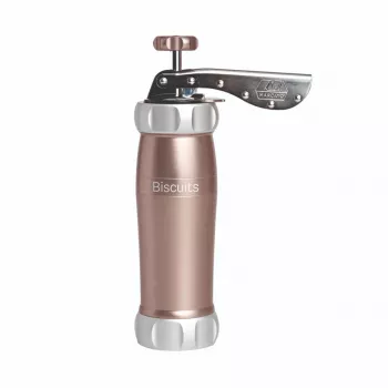 Marcato Pastry Press Powder Pink – Rankinis sausainių presas su 20 antgaliais