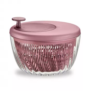 Guzzini Spin&Store Salad Spinner, Mauve Red, 4.5L