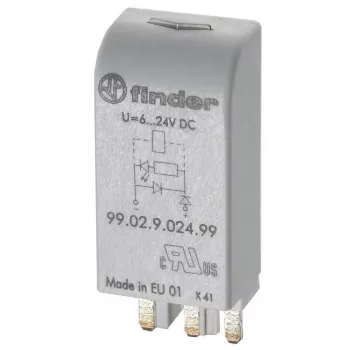 Finder LED žalias indikatoriaus modulis su diodu 6-24 VDC 95 serijos relių lizdams 99.02.9.024.99