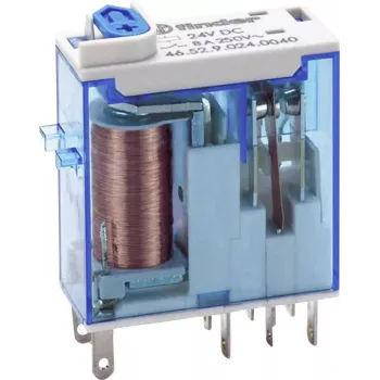 Finder 46.52.9.024.0040 Kištukinė Relė 24 V DC 8 A DPDT 1 vnt.