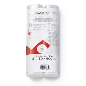 MagicVac 2 vakuuminio sandarinimo plėvelės ritiniai 30 cm x 6 m (2 ritiniai)