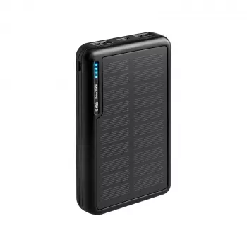 SBS Solar Power Bank USB/USB-C 10000 mAh Black