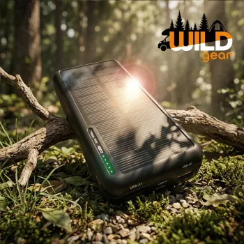SBS Solar Power Bank USB/USB-C 10000 mAh Black