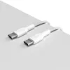 PURO Fabric Heavy Duty Braided USB-C į USB-C laidas 1,2 m baltas