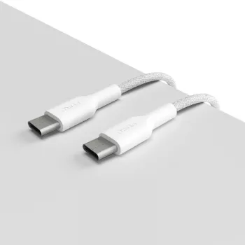 PURO Fabric Heavy Duty Braided USB-C į USB-C laidas 1,2 m baltas