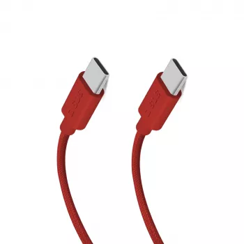 SBS TECABLETISSUETCCR USB-C į USB-C laidas 1,5 m 60 W pintas raudonas