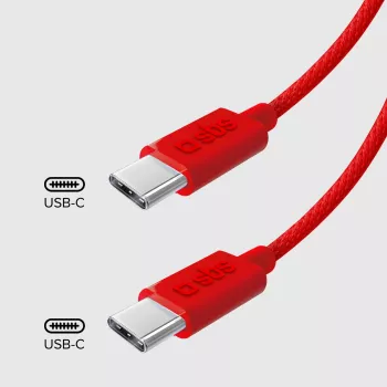 SBS TECABLETISSUETCCR USB-C į USB-C laidas 1,5 m 60 W pintas raudonas