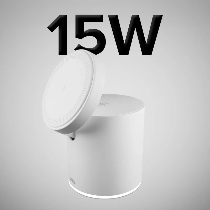 SBS 2-in-1 belaidė magnetinė įkrovimo stotelė – balta