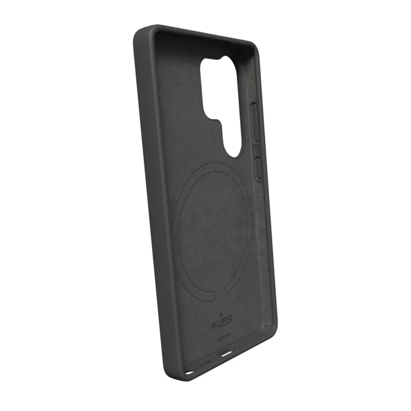 Puro Icon Mag Back Cover, Samsung Galaxy S25 Ultra, juoda, TPU/Silicone, MagSafe