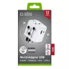 SBS TEADAPTUSBTCUNI Universalus kelionių adapteris USB-C USB-A Baltas