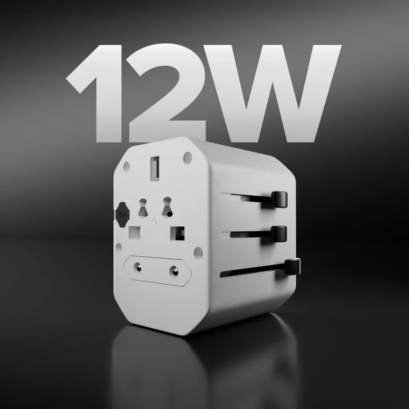 SBS TEADAPTUSBTCUNI Universalus kelionių adapteris USB-C USB-A Baltas