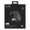SBS Qi2.2 25W Inductive 3-in-1 Foldable Charging Station with MFI Certification - Black