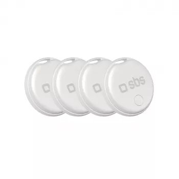 SBS Track My Circle Tracker, suderinamas su Apple Find My – 4 vnt. pakuotė – balta