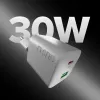 STEP BY STEP SBS 30W 1C + 1A White USB-C įkroviklis su 1,5 m kabeliu