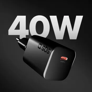 STEP BY STEP SBS 40W 1c Black USB-C sieninis įkroviklis