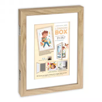 ZEP London Box Natural Photo Frame MRN82 medinis rėmelis, vidinis dydis 14x21,5 cm