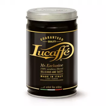 Lucaffe Mr. Exclusive 100 % Arabica kava, malta, 250 g metalinėje dėžutėje