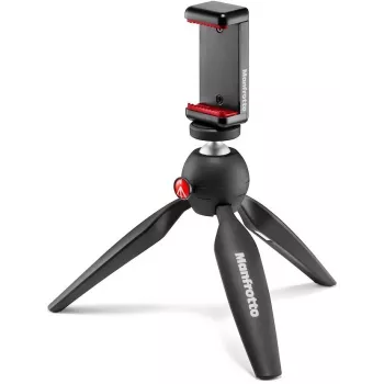 Manfrotto PIXI Smart Mini Tripod su telefono spaustuku – juodas