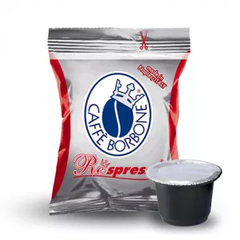 Caffè Borbone Respresso Miscela Rossa 50 kavos kapsulių rinkinys, skirtas Nespresso OriginalLine, po 5 g, tamsus skrudinimas, 250 g