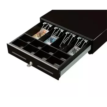 „Custom Group“ elektroninė kasos dėžutė „Custom Electronic Cash Drawer“ – 6 V – juoda