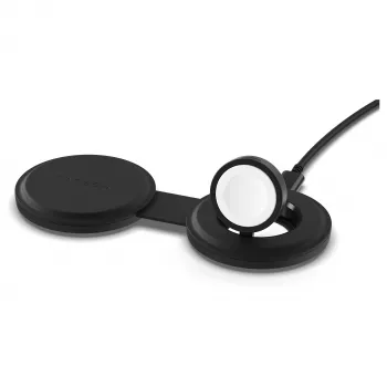 Satechi OntheGo 2-in-1 Wireless Charger su Qi2, juodas, 15W, ST-QTG21K