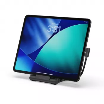 Satechi On-the-Go Foldable Stand Hub - USB-C 100W PD, USB-C 10 Gbps, USB-A 10 Gbps, micro/SD Card Reader 312 MB/s, 3.5mm Jack, 4K HDMI (Space Gray)