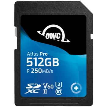 OWC Atlas Pro 512GB SDXC UHS-II V60 Media Card – didelės talpos SD (SDXC) atminties kortelė