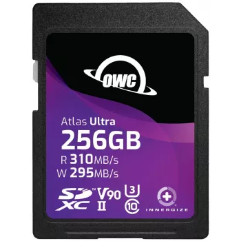 OWC Atlas Ultra 256GB SDXC UHS-II V90 atminties kortelė - 300 MB/s skaitymas, 250 MB/s rašymas
