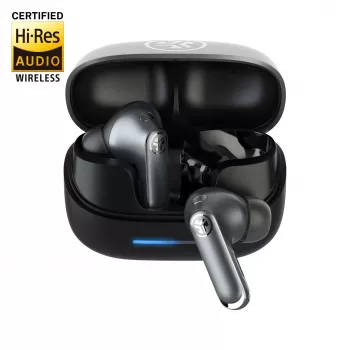 JLab Epic Pods ANC True Wireless Earbuds su hibridiniu aktyviu triukšmo slopinimu, Bluetooth 5.3, IP55, 50h veikimo laikas, juodi