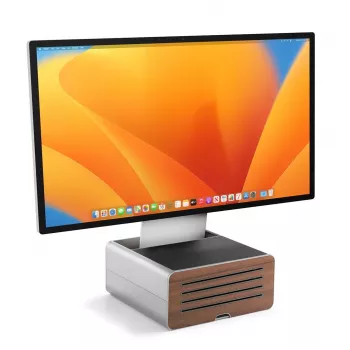 Twelve South HiRise Pro Monitor Stovas su Dėtuvėmis, skirta iMac / Studio Display, sidabrinis