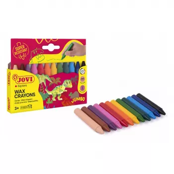 Jovi vaškinės kreidelės Jumbo Assorted 12 vnt.