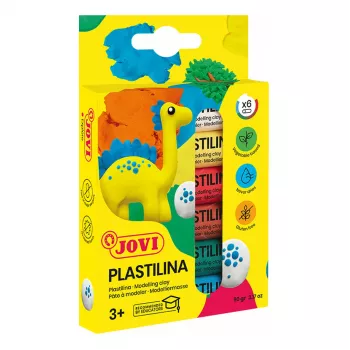 JOVI Plastilina modelinis molis 6 spalvų rinkinys po 15 g (iš viso 90 g)