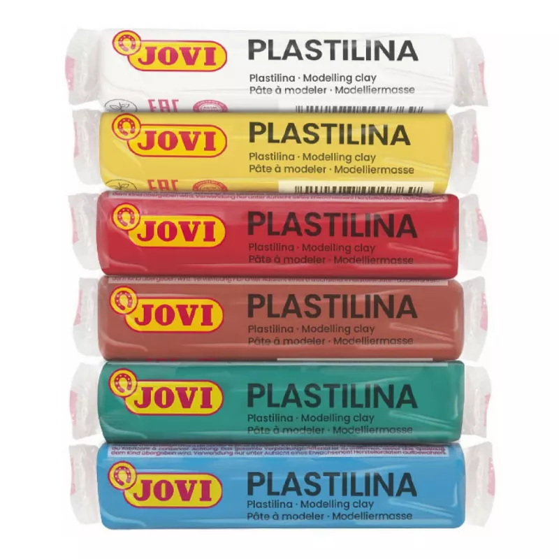 JOVI Plastilina modelinis molis 6 spalvų rinkinys po 15 g (iš viso 90 g)