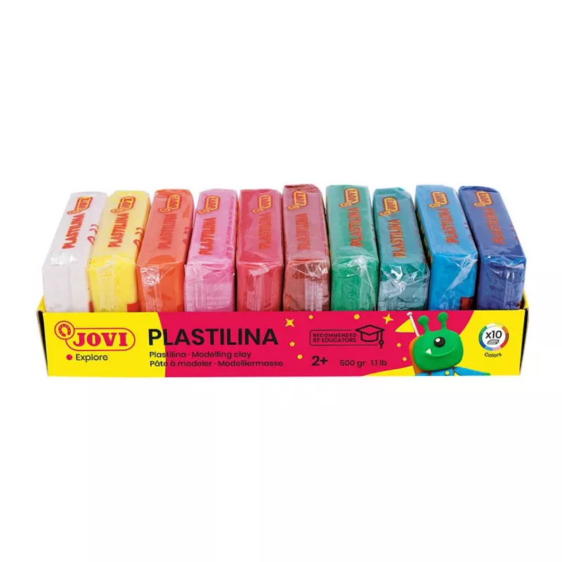 JOVI Plastilina Modeling Clay Assorted 10 Colors x 50 g