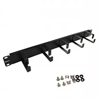 Televes UKO5R 19 inch 1U priekinis skydelis su 5 kabelių įvadais, šviesiai pilkas