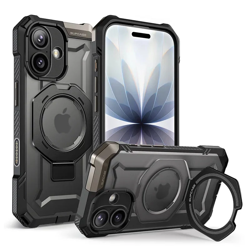 Supcase UB Grip Mag MagSafe dėklas, skirtas iPhone 17, juodas