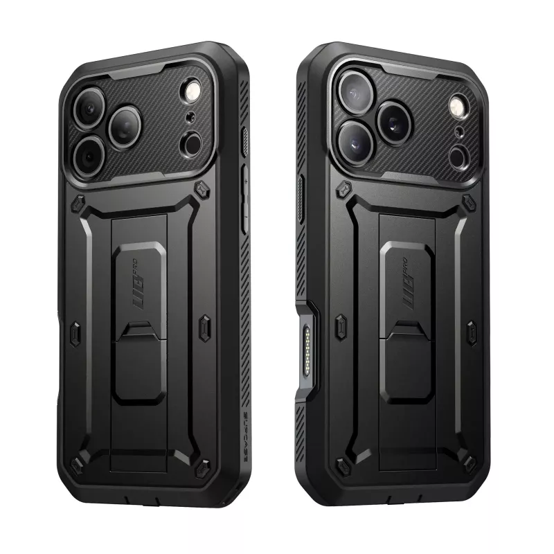 Supcase Unicorn Beetle Pro dėklas, skirtas iPhone 17 Pro, juodas