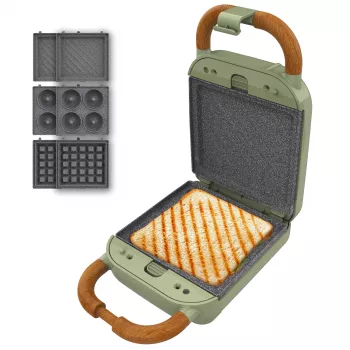 Cecotec Rock'nToast Retro One – žalias sumuštinių aparatas 750 W